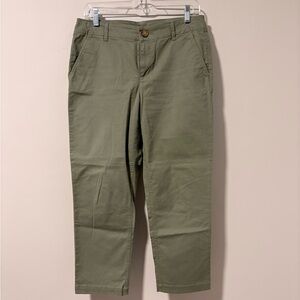 LOFT Women's Olive Cropped Pants